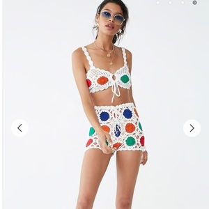 Multi color crochet swimsuit